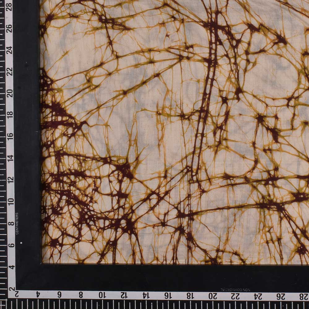 ABSTRACT OFF-WHITE BATIK COTTON MULBERRY SILK BLEND 40 GSM FABRIC 08