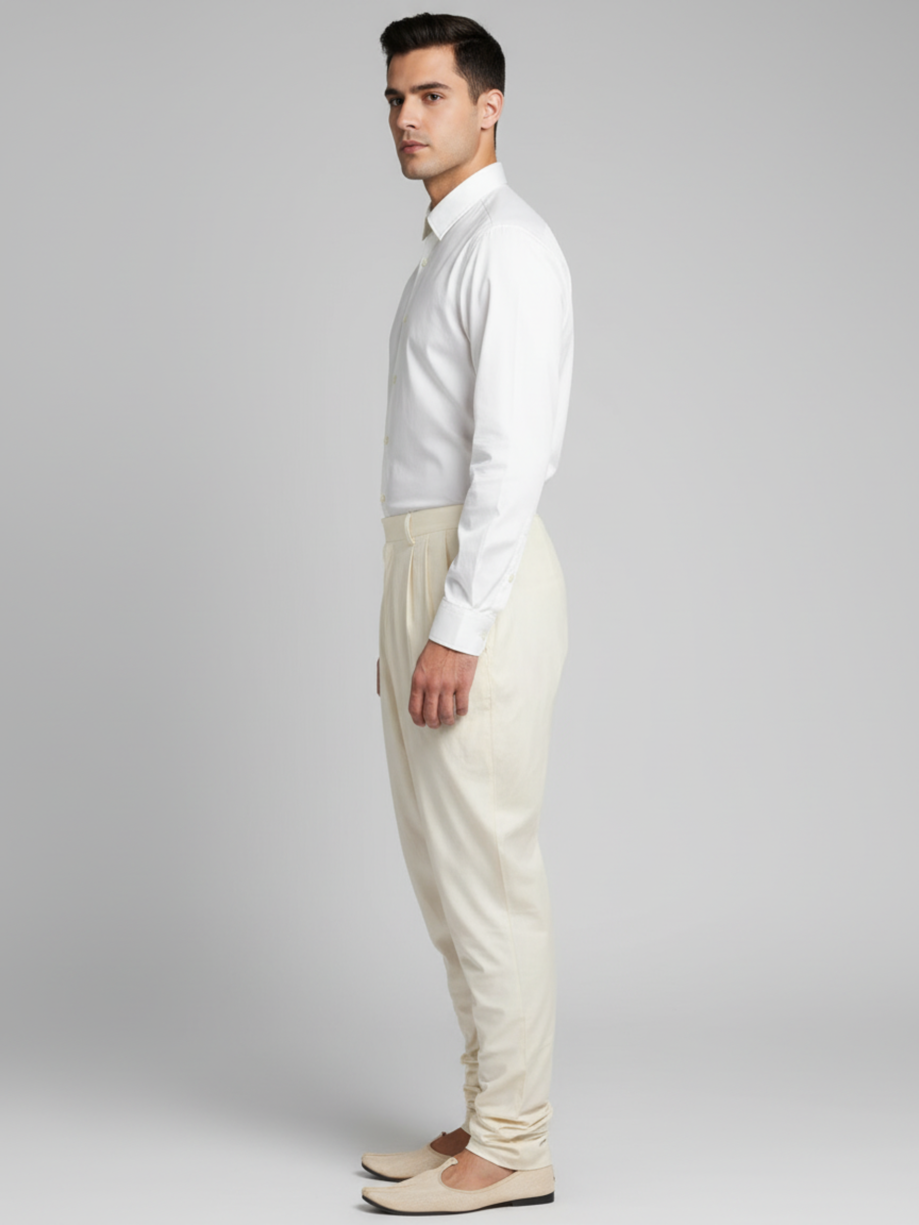 Men's Off-white Churidar Pants