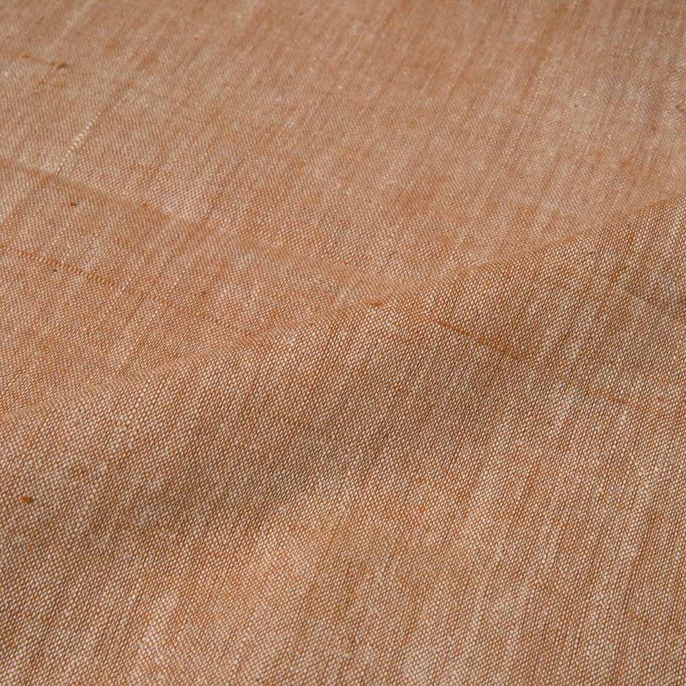 Cross Colour Brown Khadi 122 GSM Fabric - Handspun & Handwoven