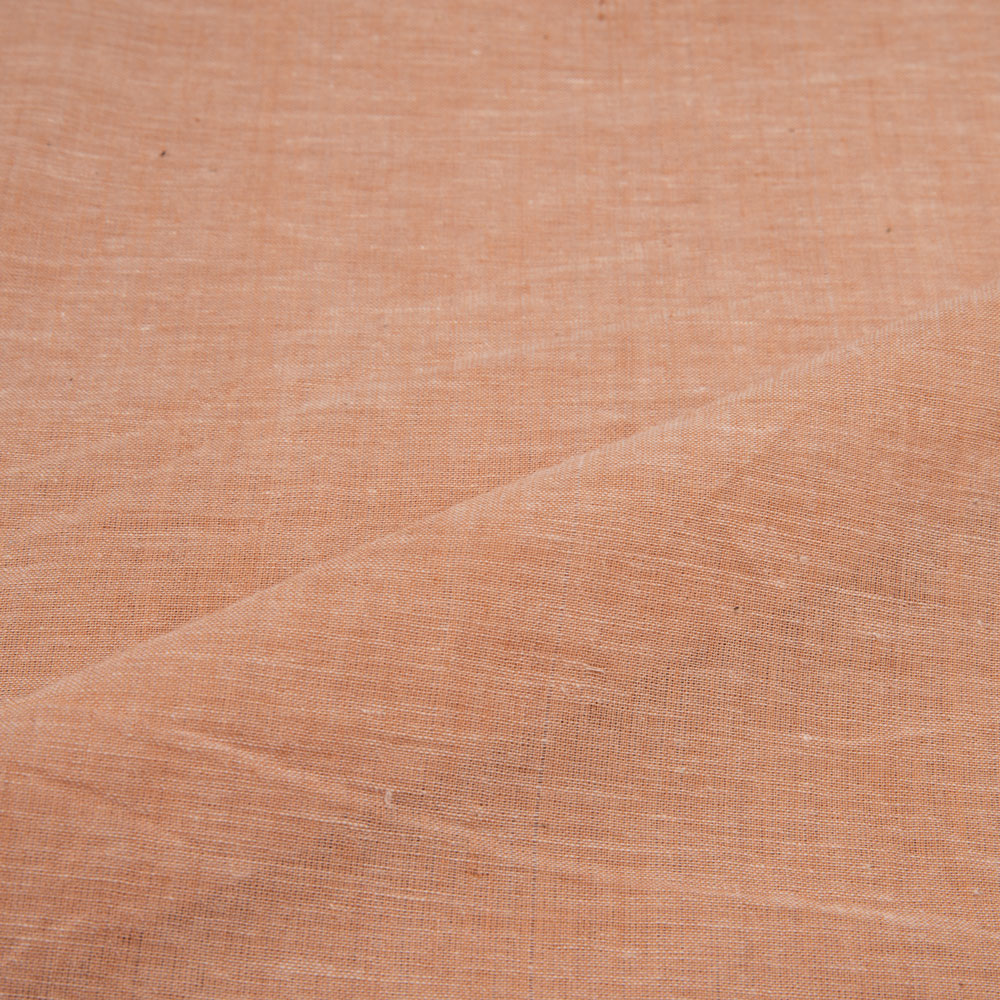 CHAMBRAY BROWN KHADI COTTON 75 GSM HANDWOVEN FABRIC H44
