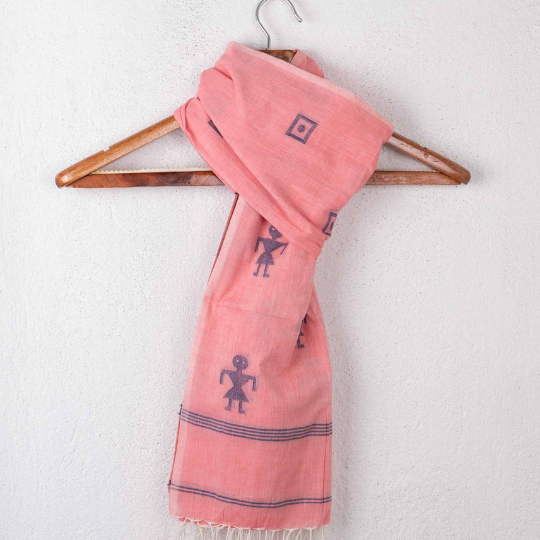 Jamdani fabric scarf