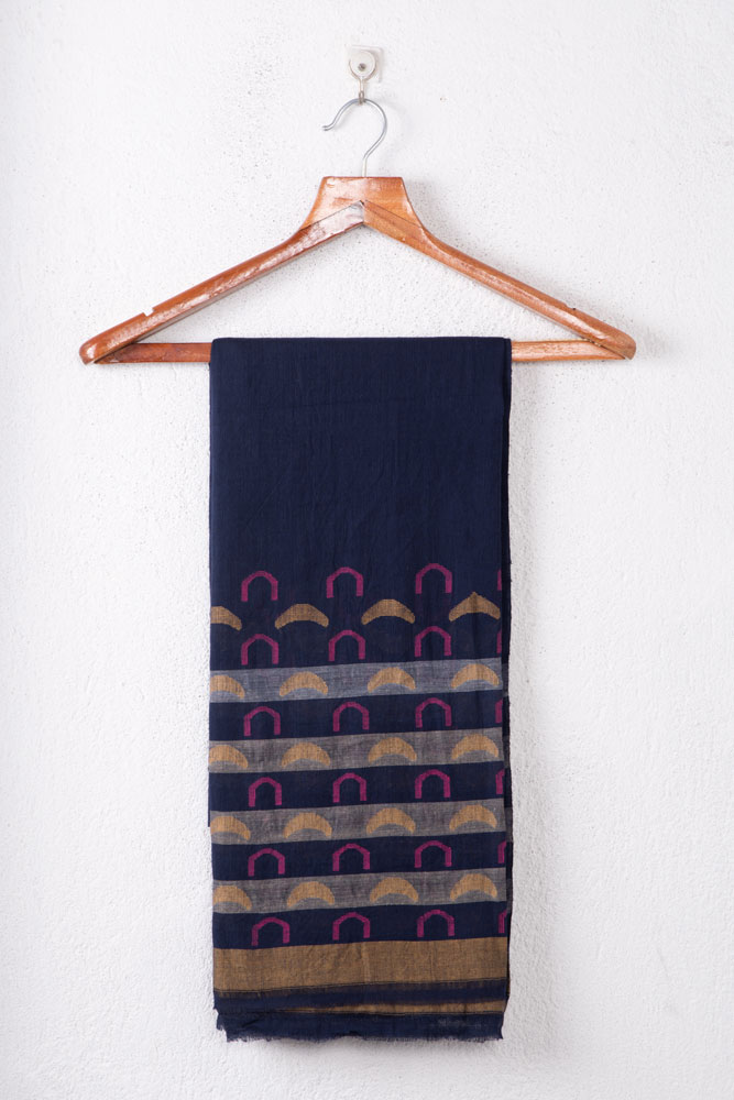 Handmade Pure Handspun Jamdani | Cotton Scarves 114
