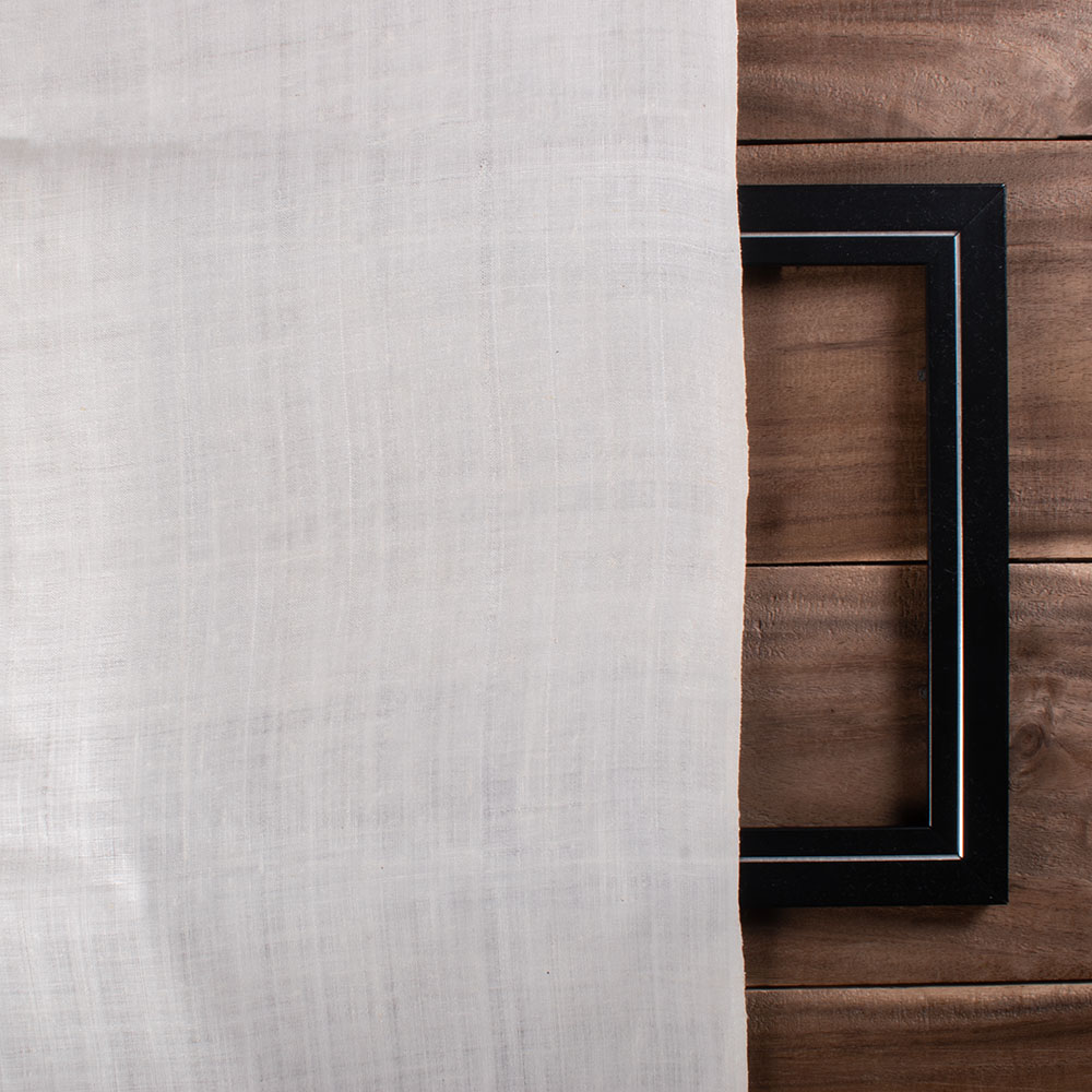 PLAIN NATURAL PURE MATKA SILK 116 GSM HANDWOVEN FABRIC
