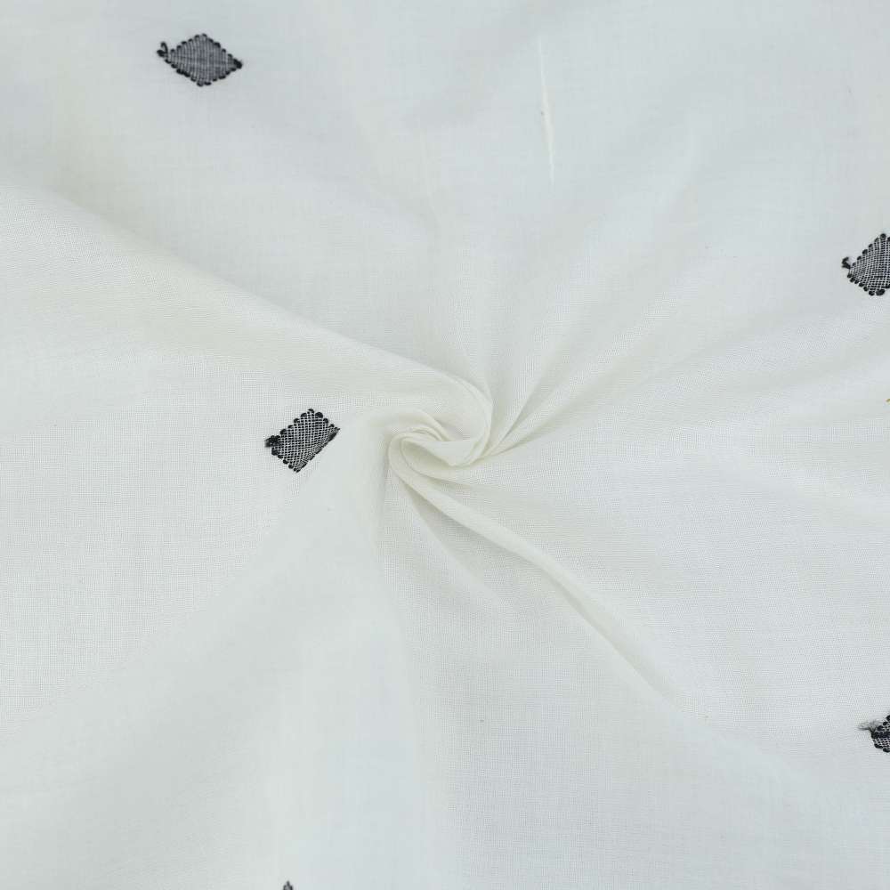 Geometric Cream Jamdani Pure Cotton 55 GSM Fabric 68