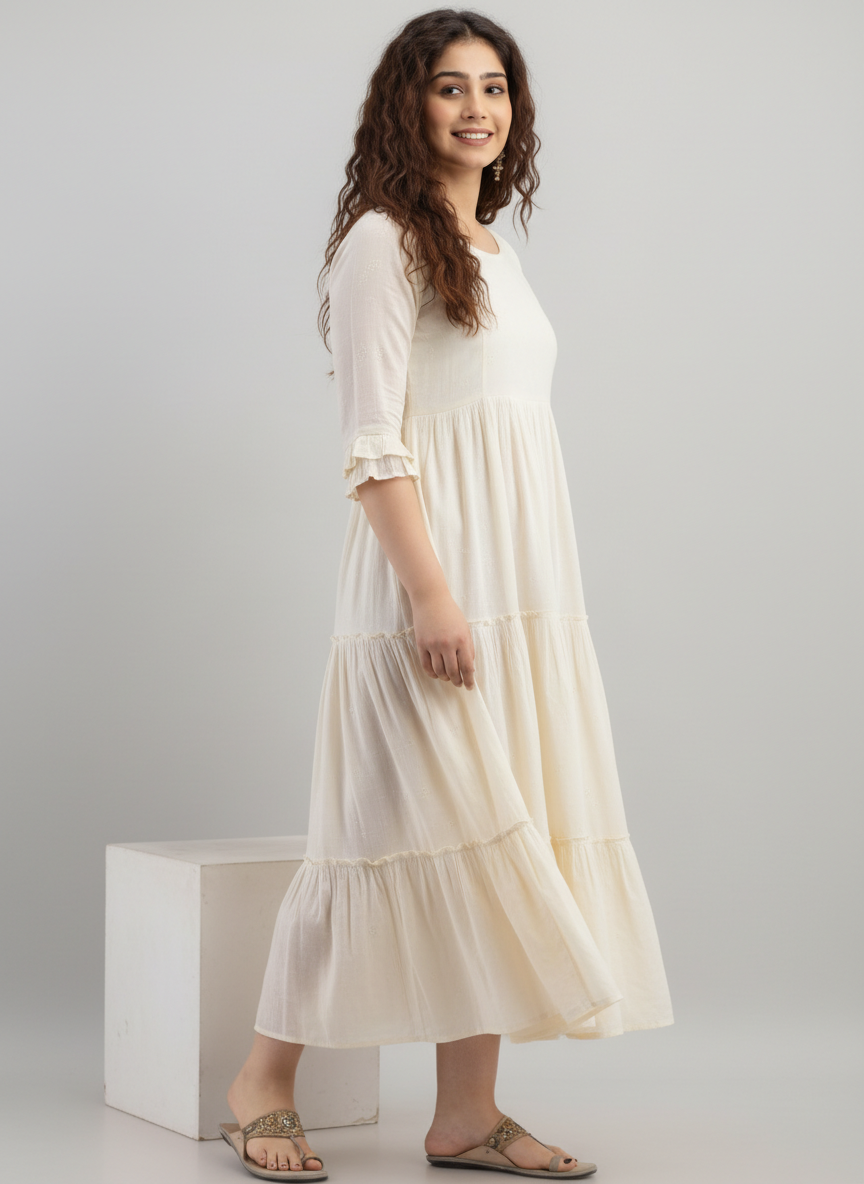 Tiers Of Gathers Anarkali Dress