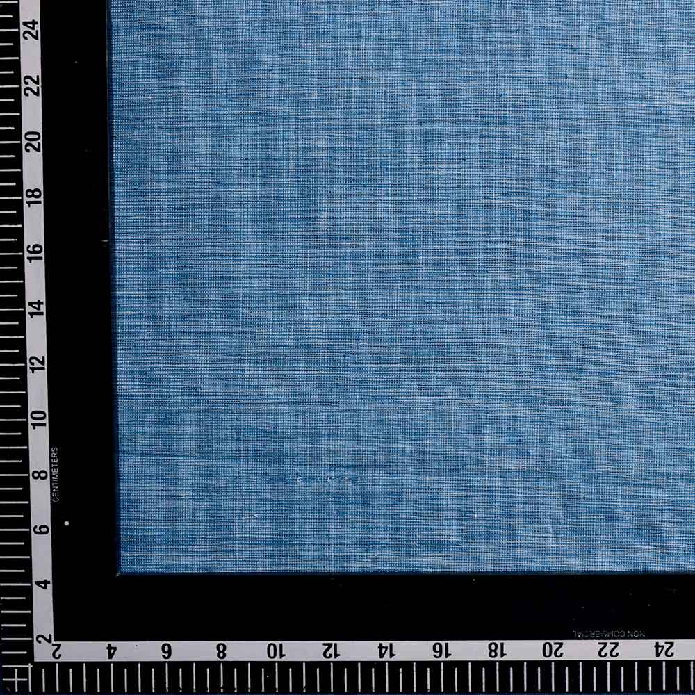 CHAMBRAY BLUE PURE COTTON 110 GSM HANDWOVEN FABRIC