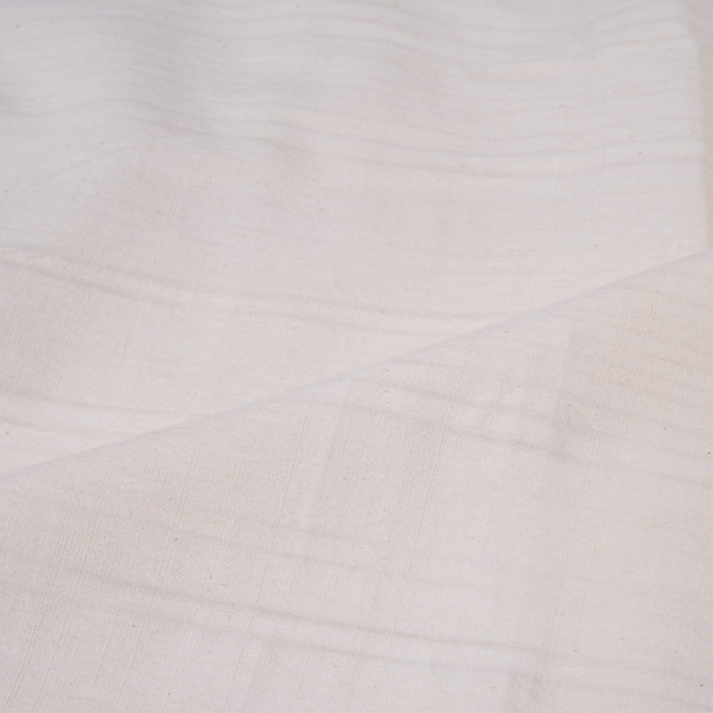WHITE STRIPE COTTON 111 GSM FABRIC - BLEACHED WHITE & DYEABLE