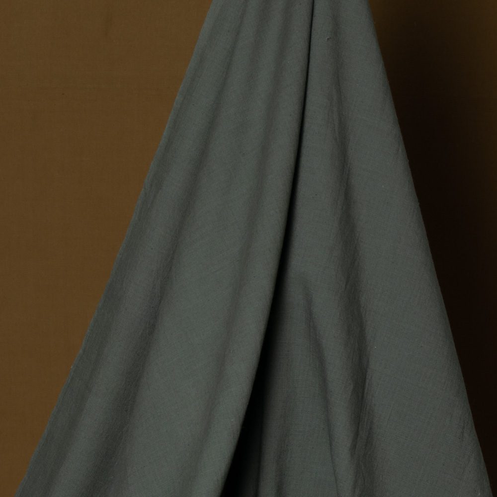 Plain Olive Green Pure Cotton 106 GSM Handwoven Fabric