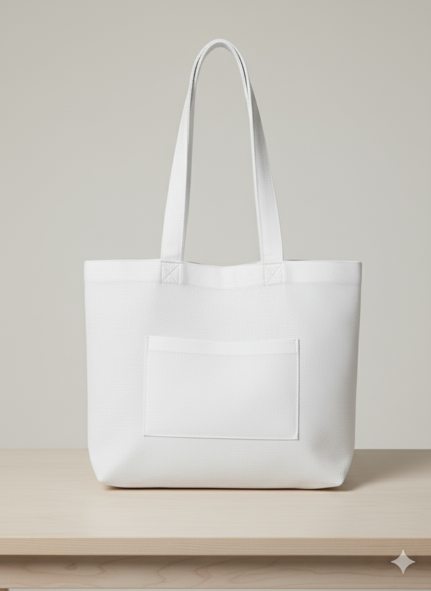 Tote Bag With Patch Pocket 