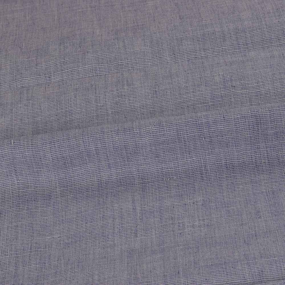 CHAMBRAY PURPLE KHADI COTTON 110 GSM HANDWOVEN FABRIC
