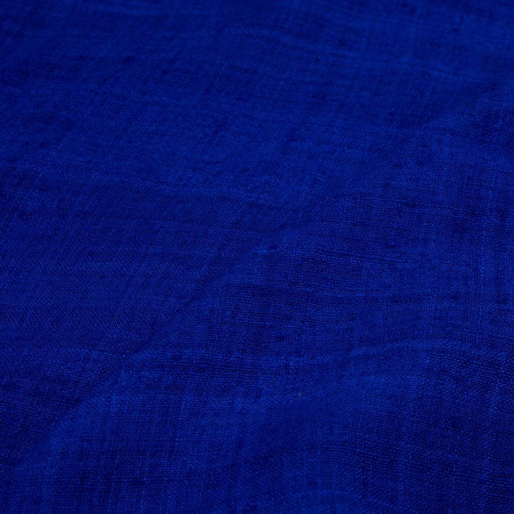 PLAIN BLUE PURE MATKA 110 GSM HANDWOVEN FABRIC 20