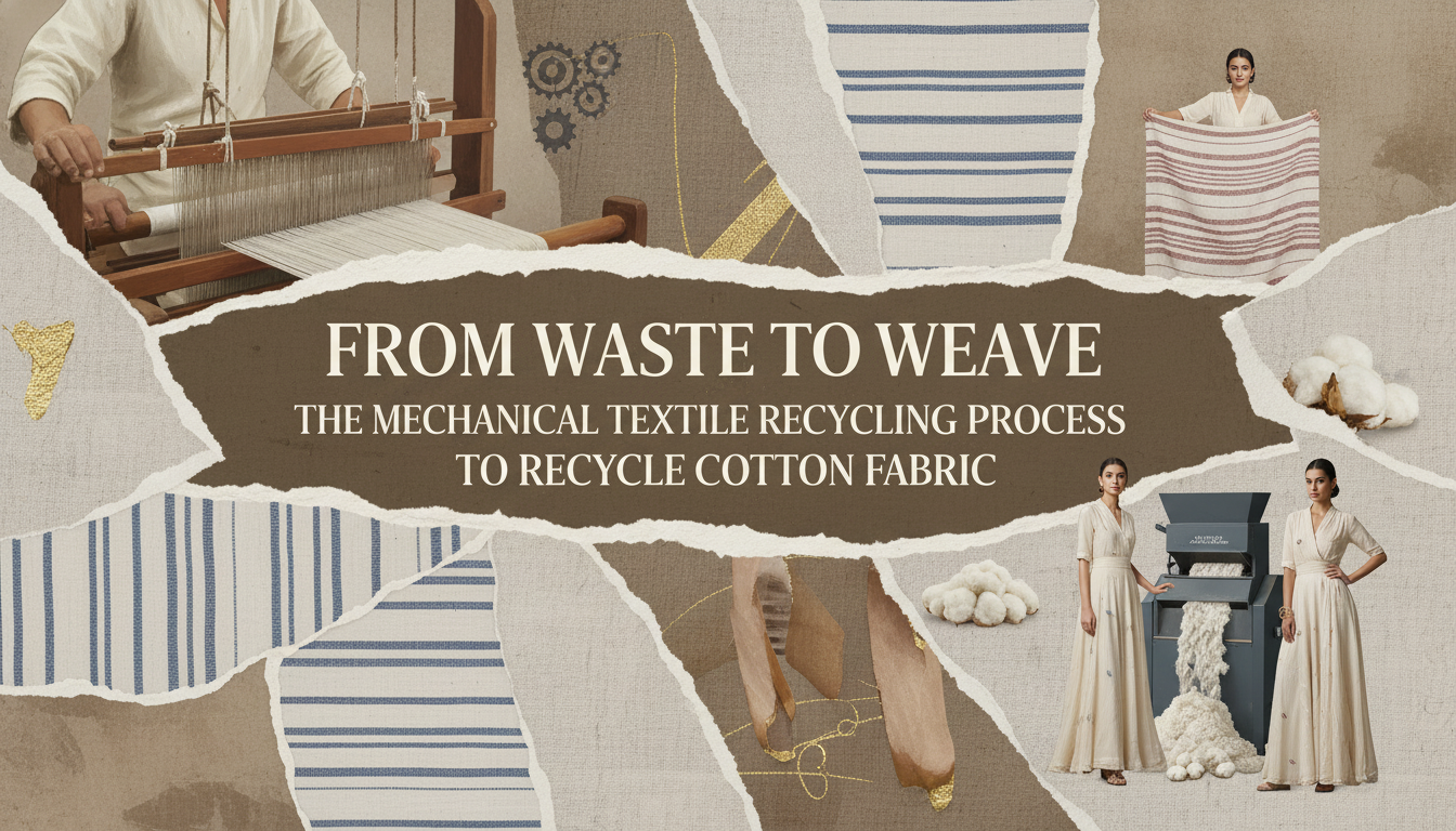 From Waste to Weave: The Mechanical Textile Recycling Process to Recycle Cotton Fabric