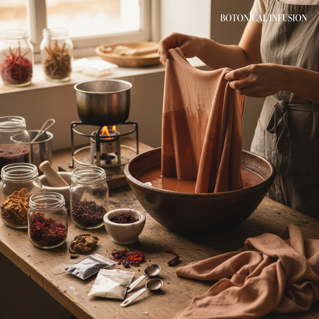 Natural dye fabrics prepared for wholesale textile export from India