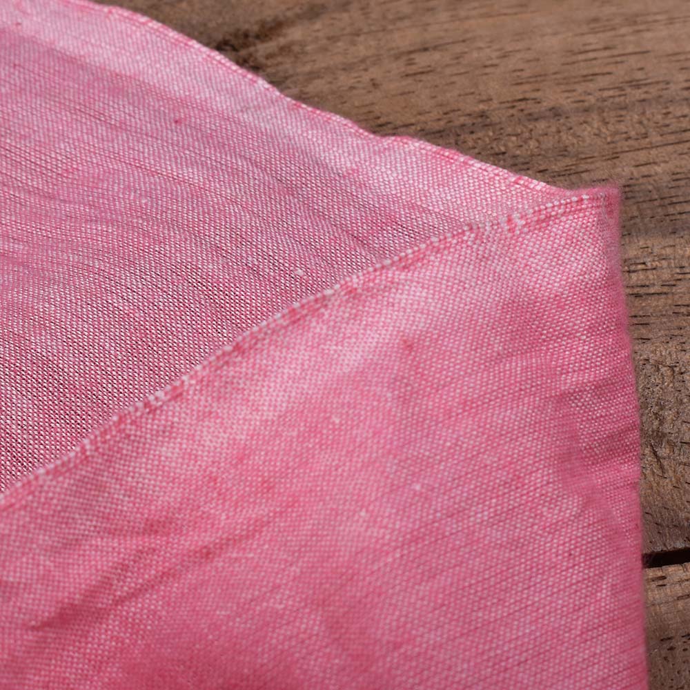 Plain Light Pink Pure Cotton 78 GSM Handwoven Fabric