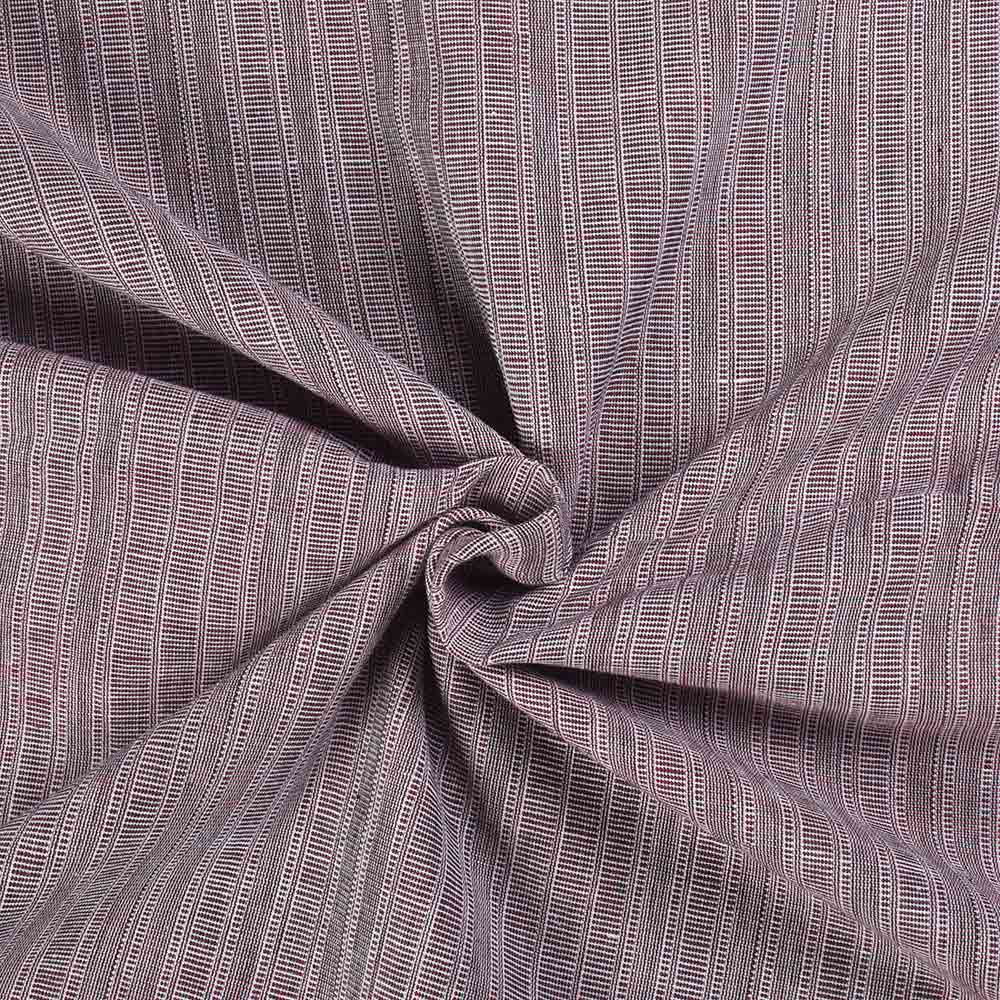 Check Houndstooth Brown Khadi Cotton 94 GSM Handwoven Fabric