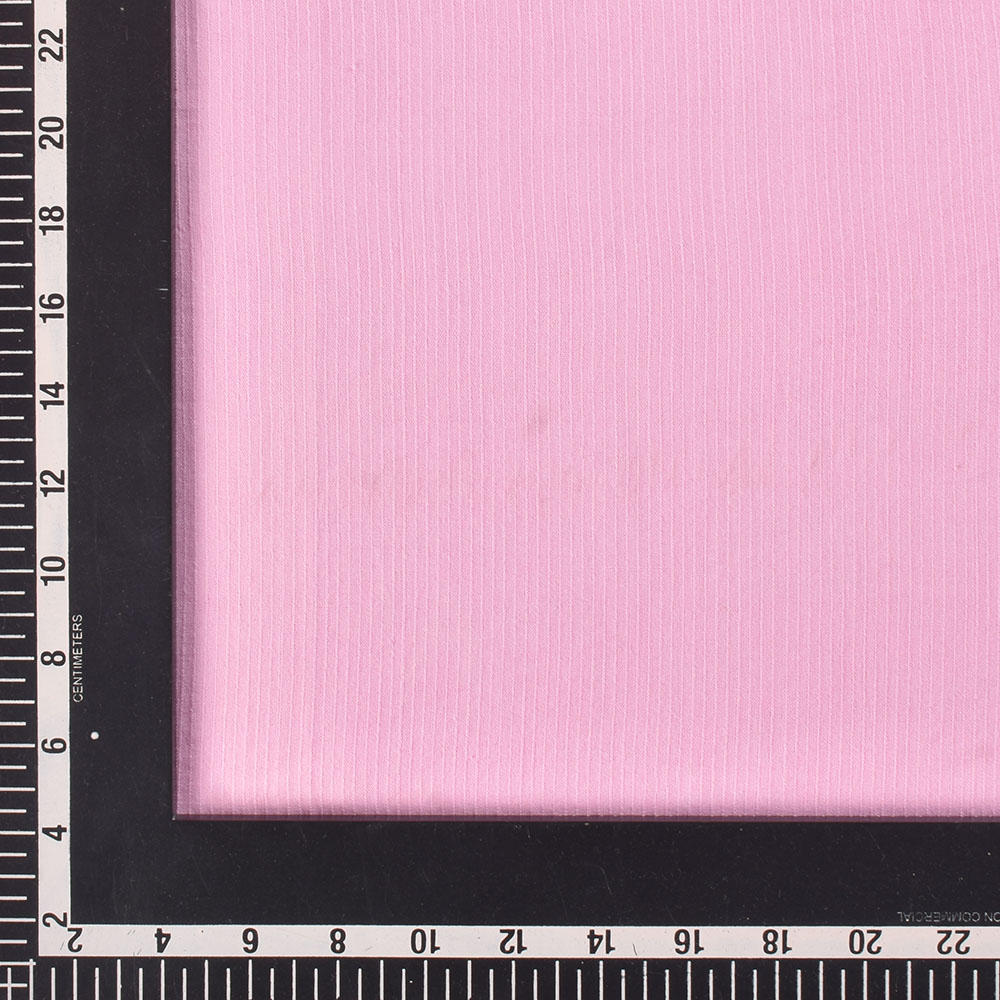 STRIPE PINK PURE COTTON 77 GSM HANDWOVEN FABRIC