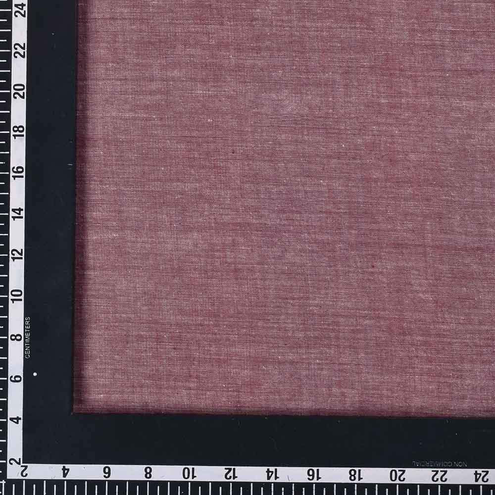 CROSS COLOUR RED KHADI COTTON 70 GSM HANDWOVEN FABRIC
