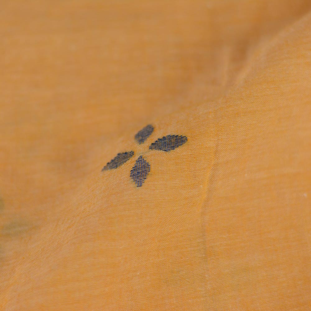 Geometric Orange Jamdani Pure Cotton 55 GSM Fabric 155
