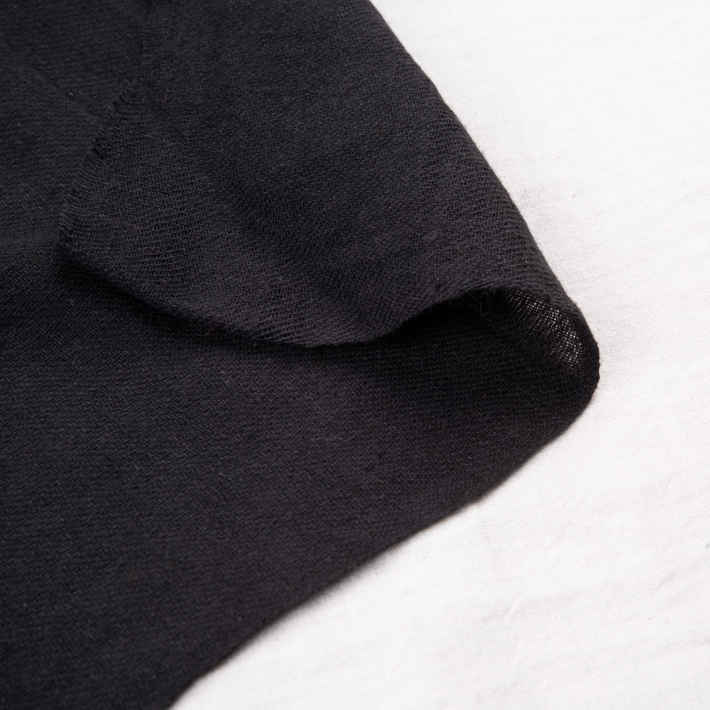 Denim Twill Black Pure Cotton 120 GSM Handwoven Fabric