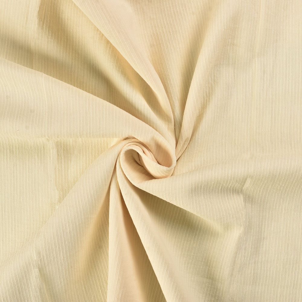 Stripe Cream Pure Cotton 77 GSM Handwoven Fabric