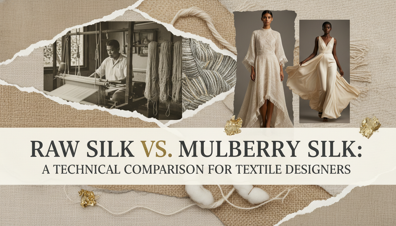 Raw Silk vs. Mulberry Silk: A Technical Comparison for Textile Designers
