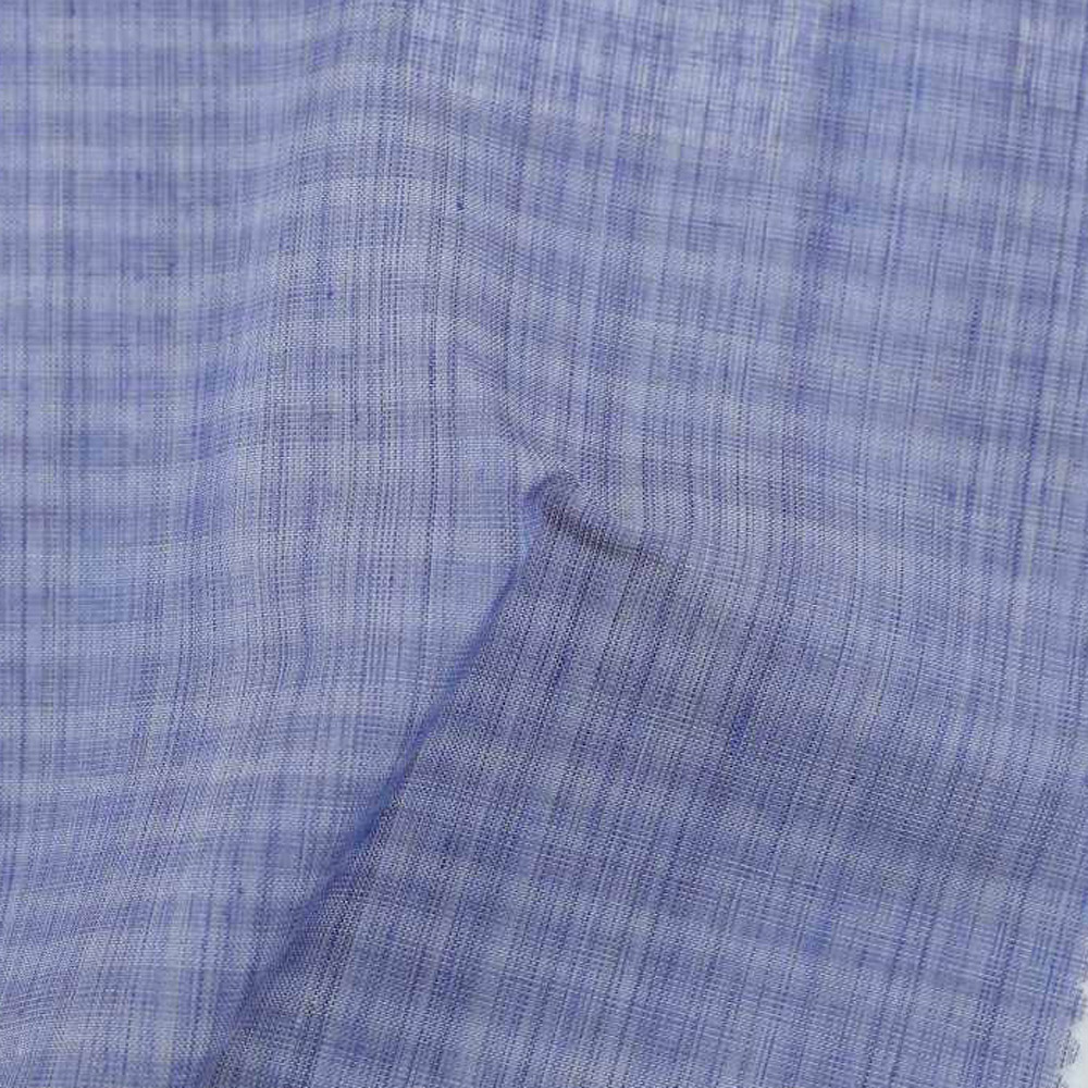 Stripe Blue Pure Cotton 64 GSM Handwoven Fabric C8
