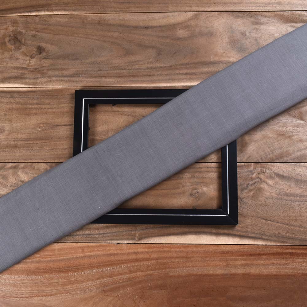 Slub Light Grey Khadi Fabric - 105 GSM Handspun & Handwoven