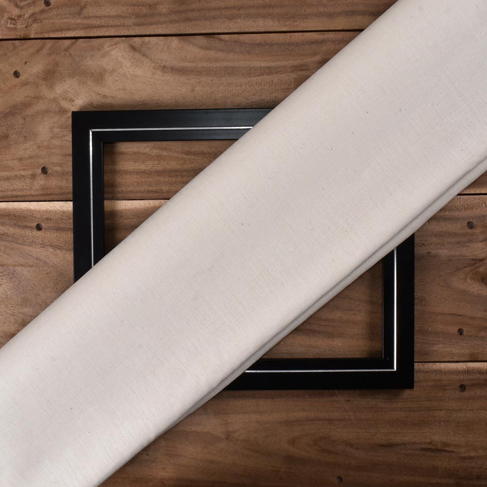 Plain Natural Pure Matka Silk 109 GSM Handwoven Fabric