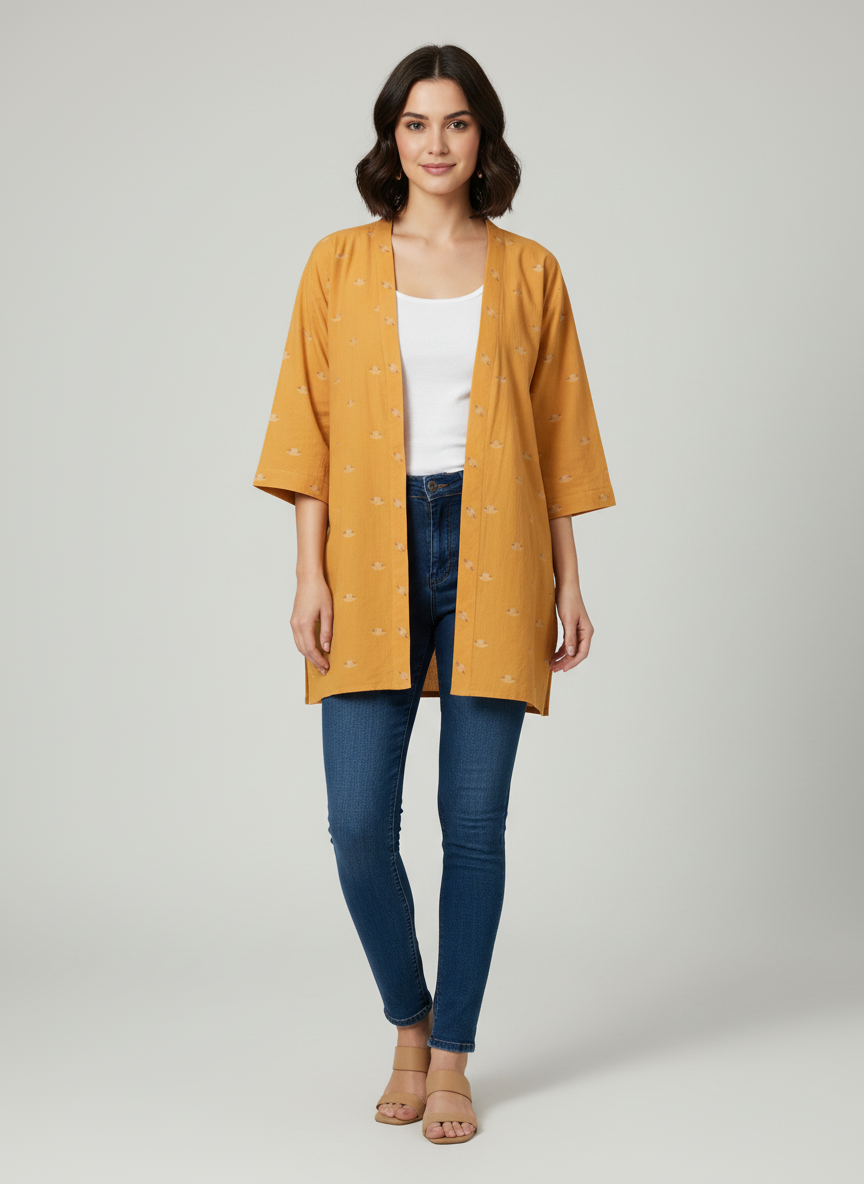 Mustard Yellow Kimono Jacket