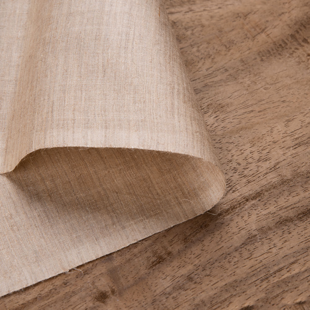 Plain Natural Pure Tussar Silk 78 GSM Handwoven Fabric