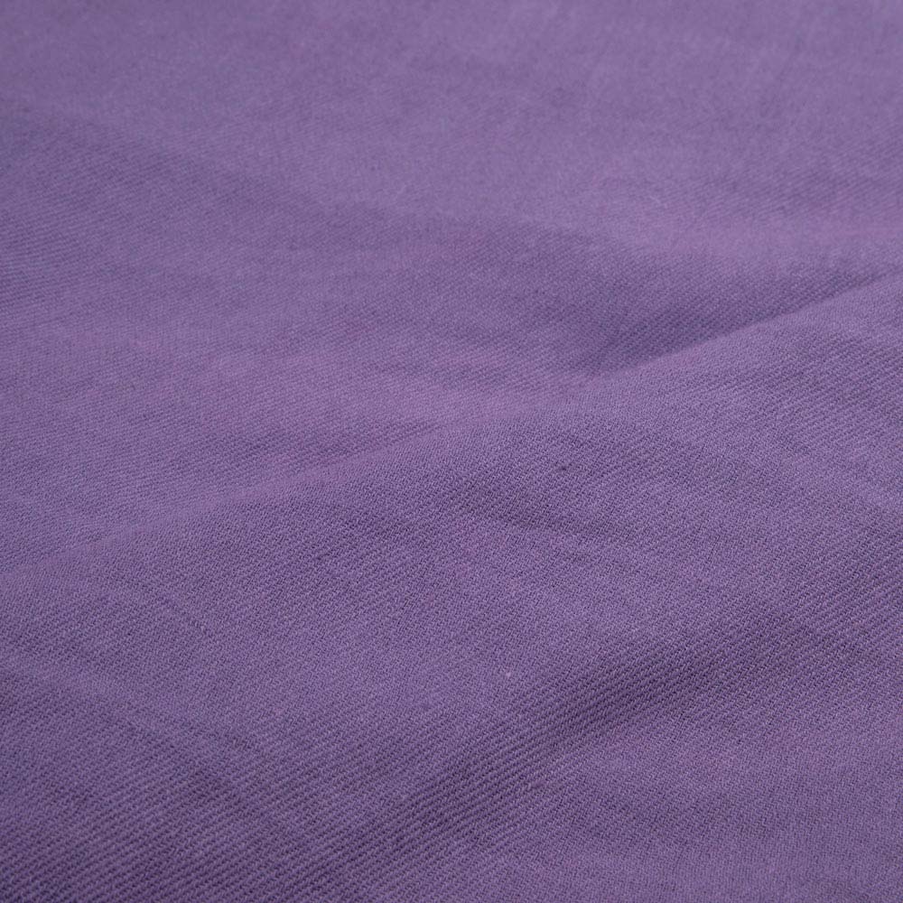 Solid Satin Twill Purple Pure Cotton 102 GSM Handwoven Fabric