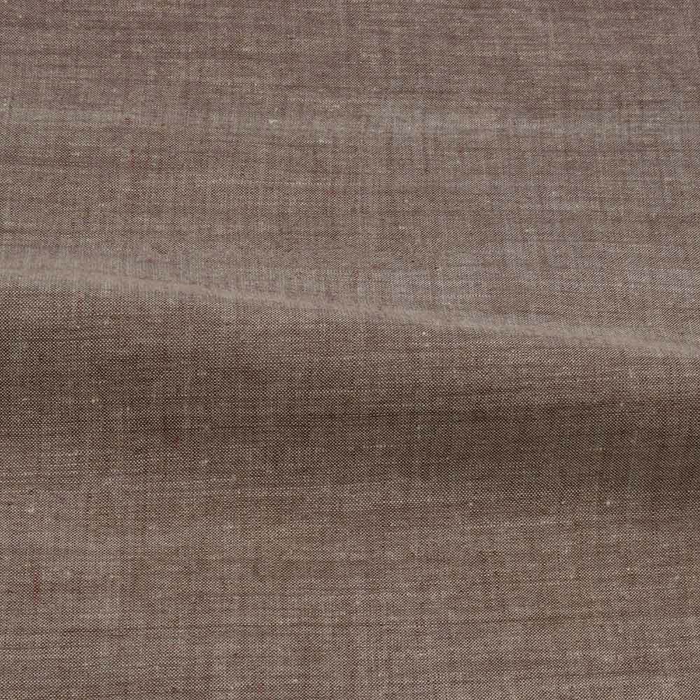 Chambray Brown Khadi Cotton 75 GSM Handwoven Fabric H52