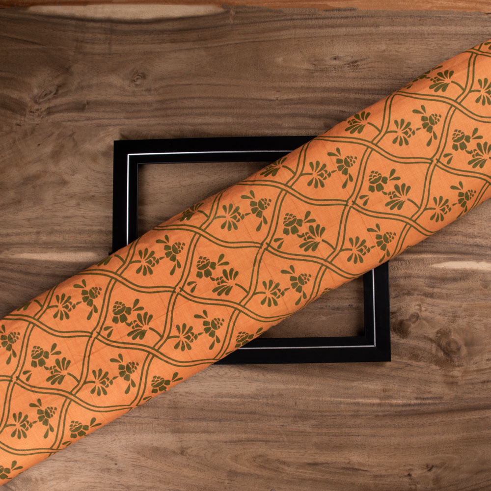 Screen Print Cotton Khadi 125 GSM Handwoven Fabric A12