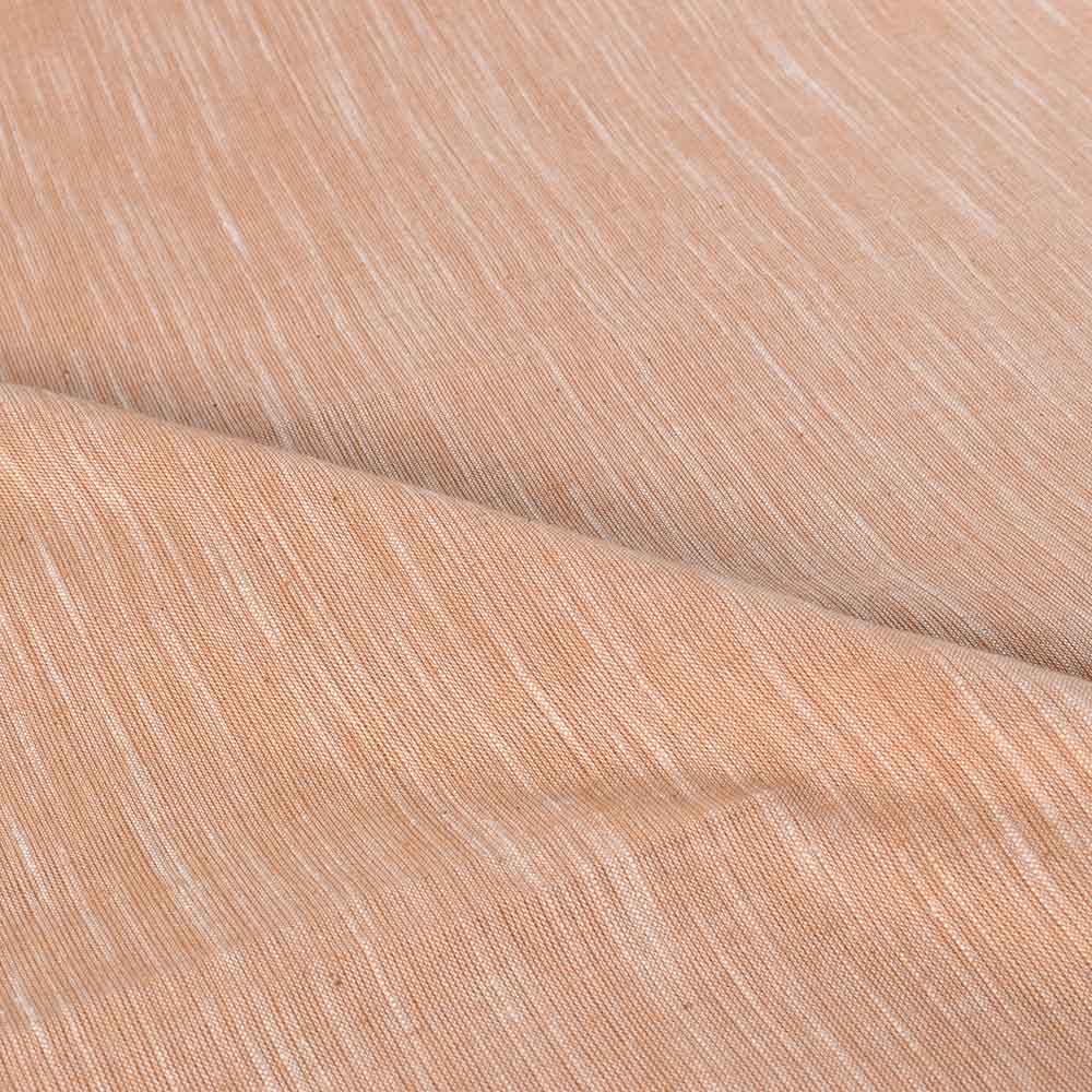 SOLID BROWN SLUB CROSS COLOR PURE COTTON 100 GSM HANDWOVEN FABRIC
