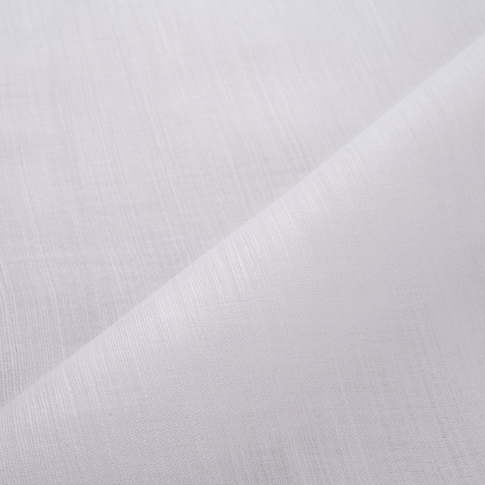 White Mulmul Khadi 135 GSM Handspun & Handwoven Fabric | Bleached White & Dyeable