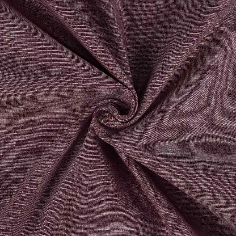 Chambray Dark Purple Khadi Cotton 115 GSM Handwoven Fabric
