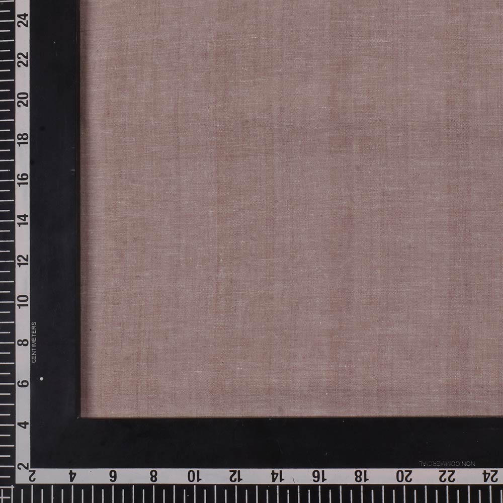 CHAMBRAY BROWN KHADI COTTON 75 GSM HANDWOVEN FABRIC H63