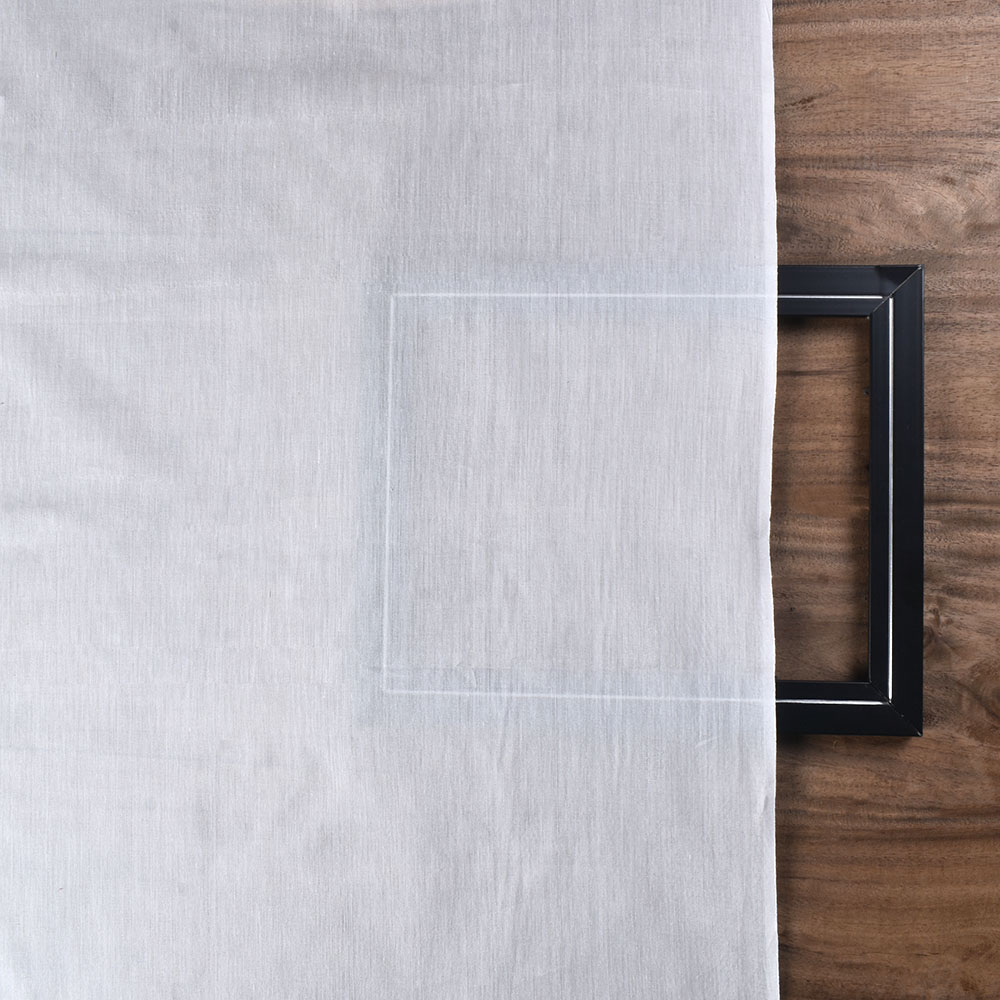 PLAIN WHITE BAMBOO AND COTTON 85 GSM HANDWOVEN FABRIC