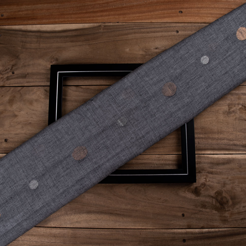 Geometric Grey Jamdani Pure Cotton 56 GSM Handwoven Fabric