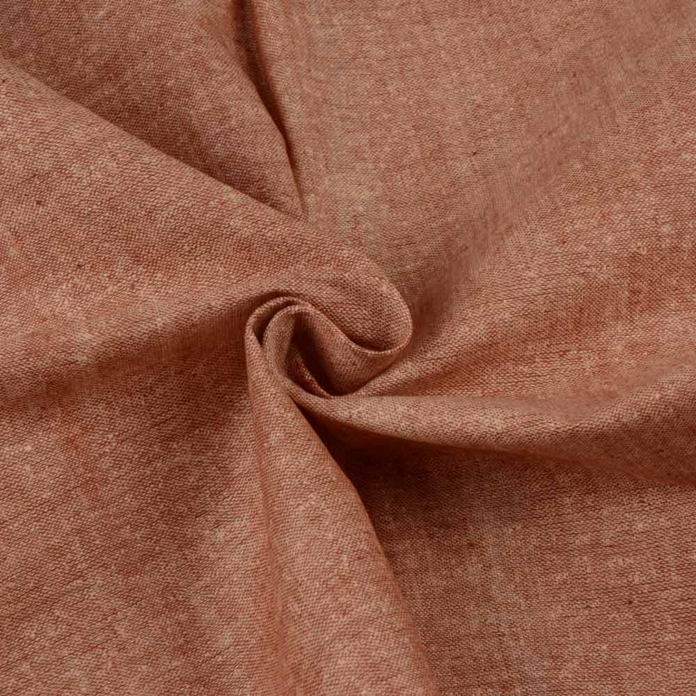Plain Brown Matka Silk & Khadi Blend 97 GSM Handwoven Fabric