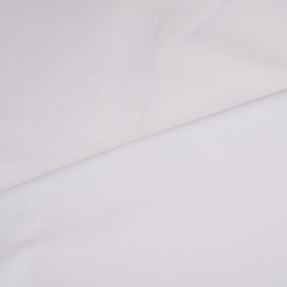 WHITE Mulmul COTTON 147 GSM FABRIC - BLEACHED WHITE, DYEABLE & 36