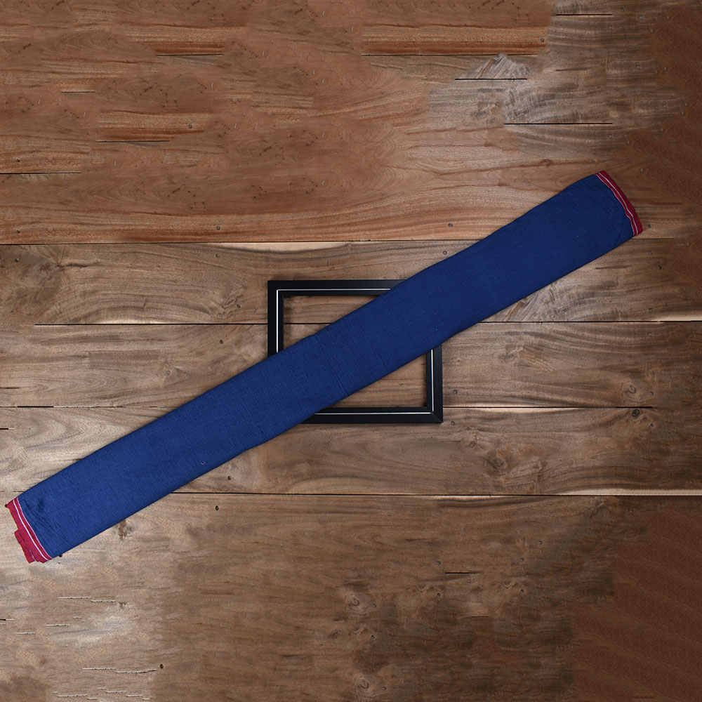PLAIN BLUE PURE COTTON 195 GSM HANDWOVEN FABRIC