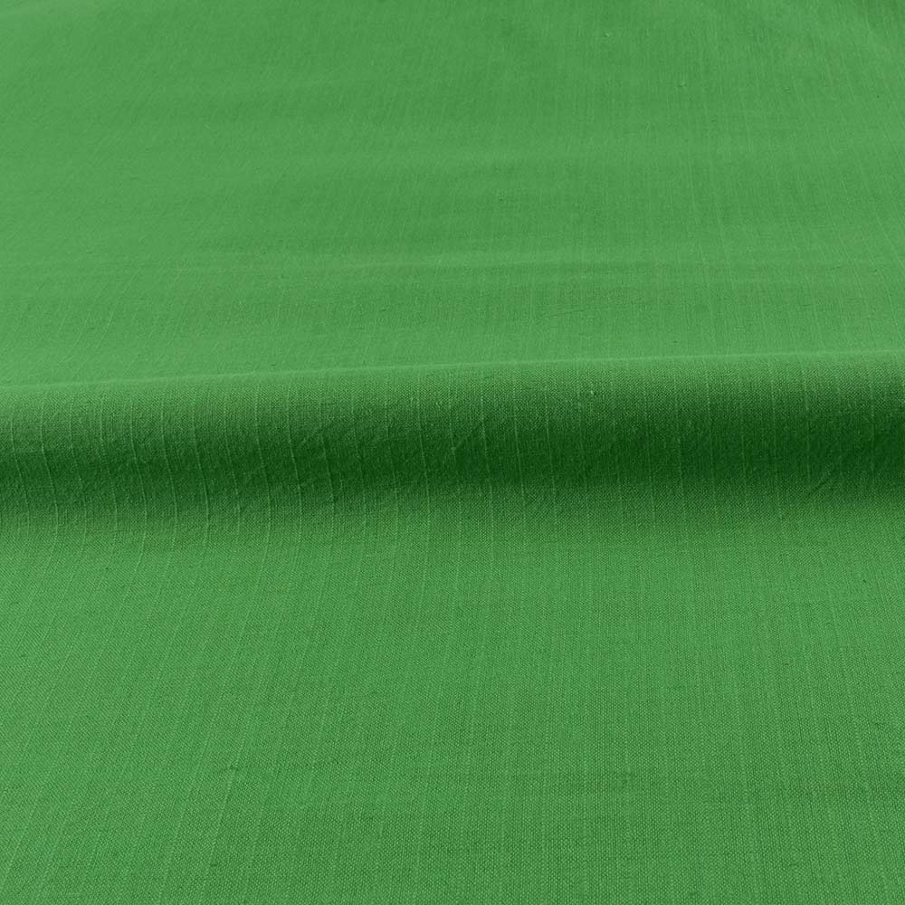STRIPE GREEN PURE COTTON 74 GSM HANDWOVEN FABRIC