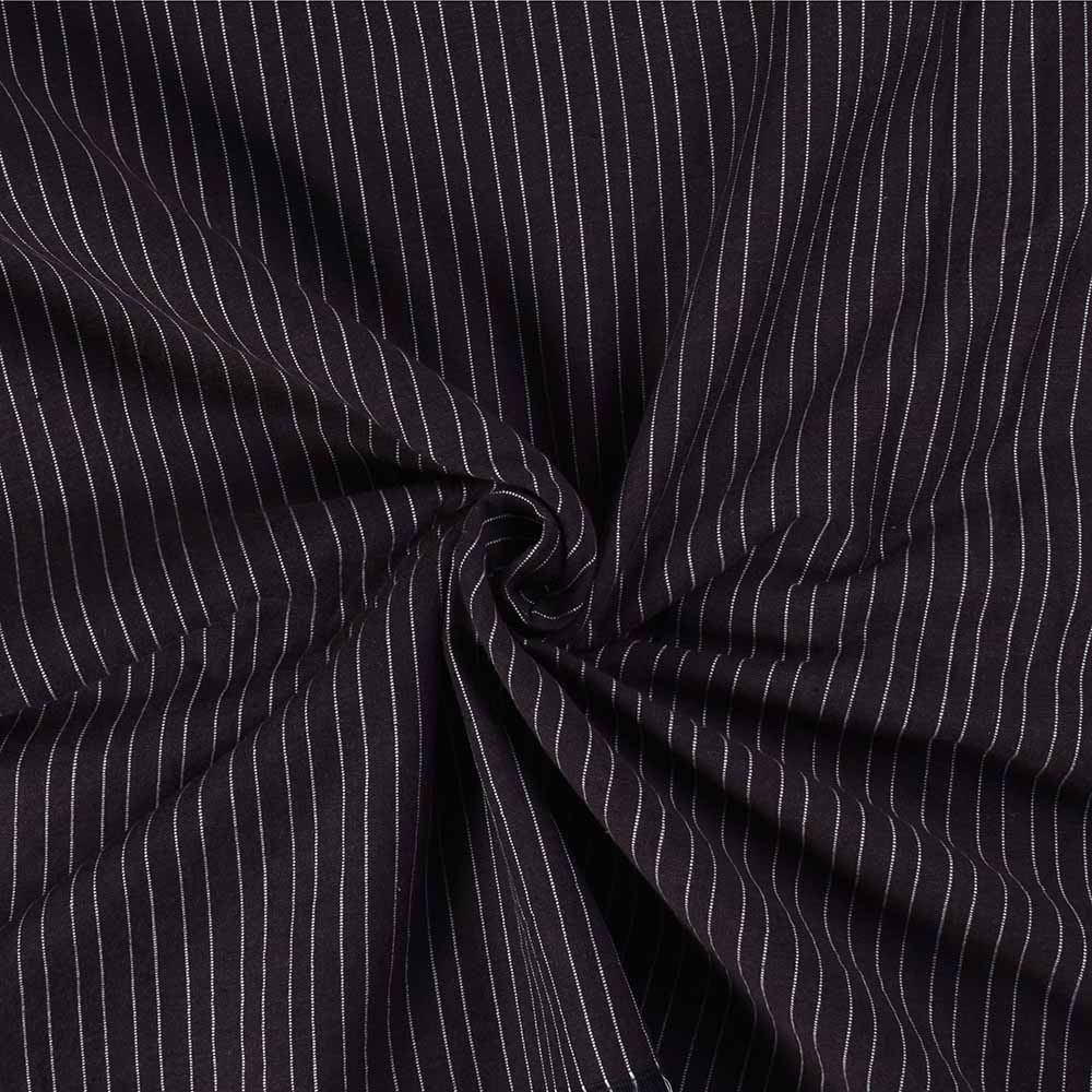 Stripe Black Pure Cotton 110 GSM Handwoven Fabric 328