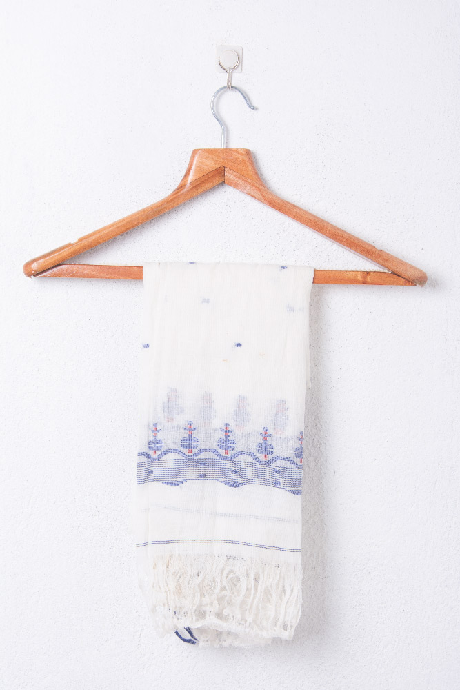 Handmade Pure Handspun Jamdani |Cotton Scarves 06