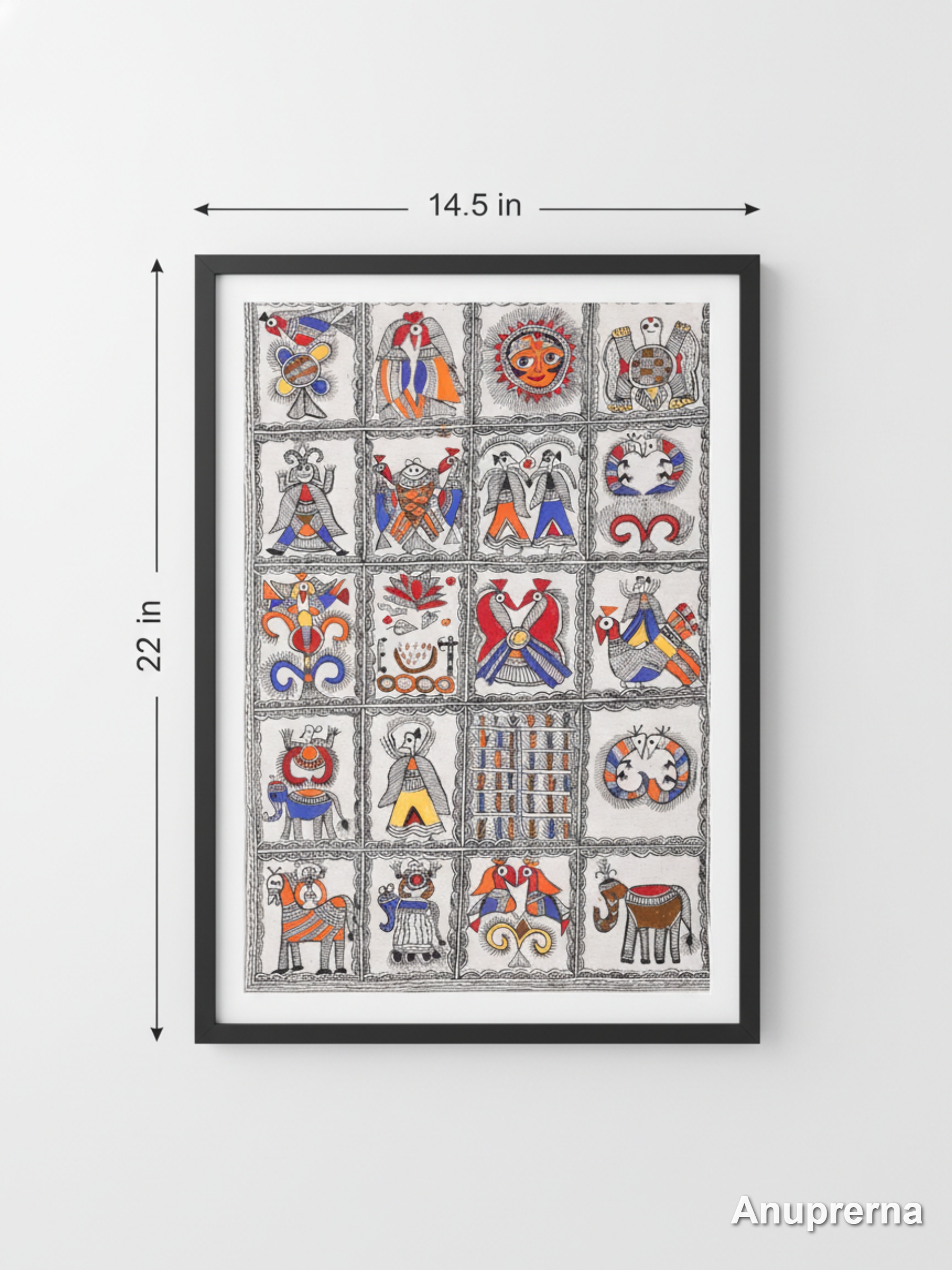 Collage Of Stories Madhubani Wall Art Decor