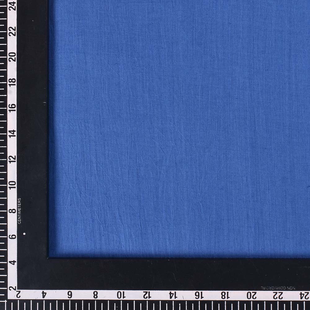 CHAMBRAY BLUE PURE COTTON 65 GSM HANDWOVEN FABRIC