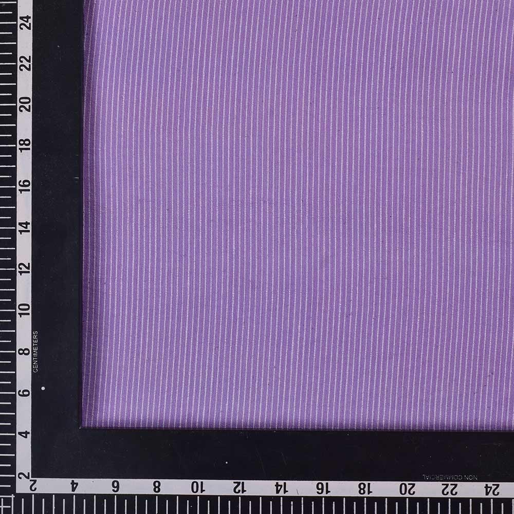 STRIPE PURPLE PURE COTTON 98 GSM HANDWOVEN FABRIC