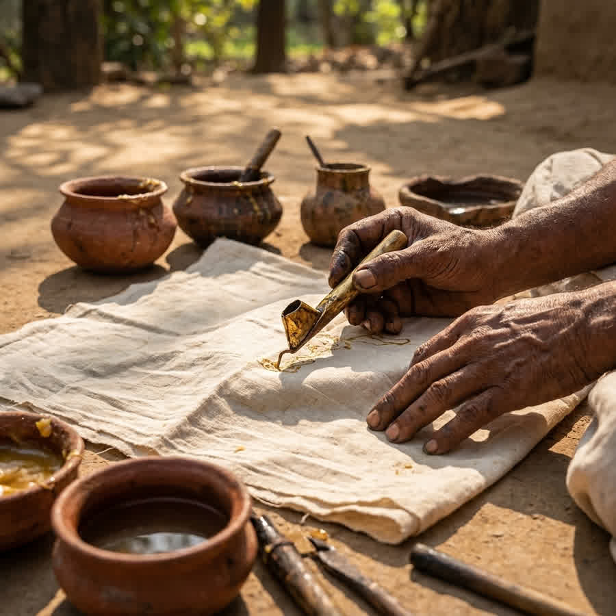 The Anatomy of Authentic Indian Batik: Wax-Resist vs. Rotary Print — Anuprerna handloom