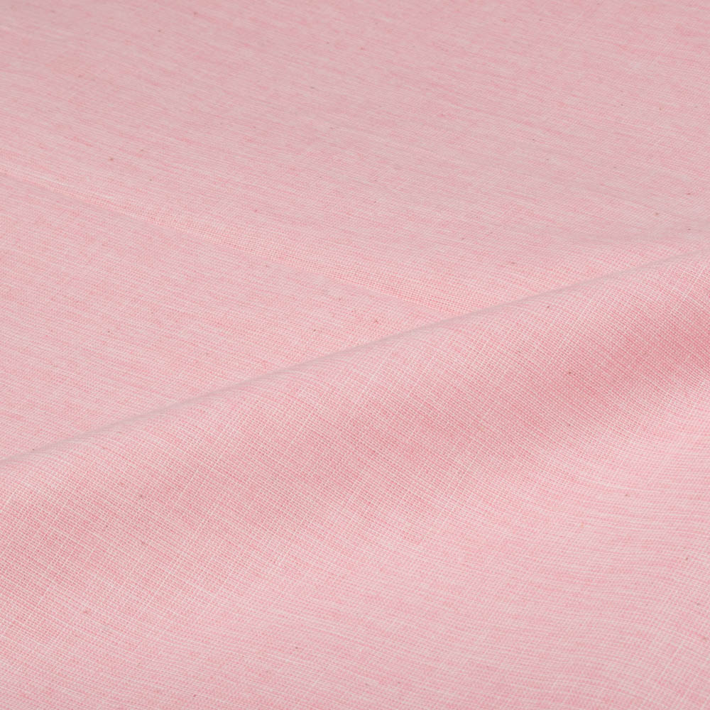 Chambray Baby Pink Pure Cotton 90 GSM Handwoven Fabric 